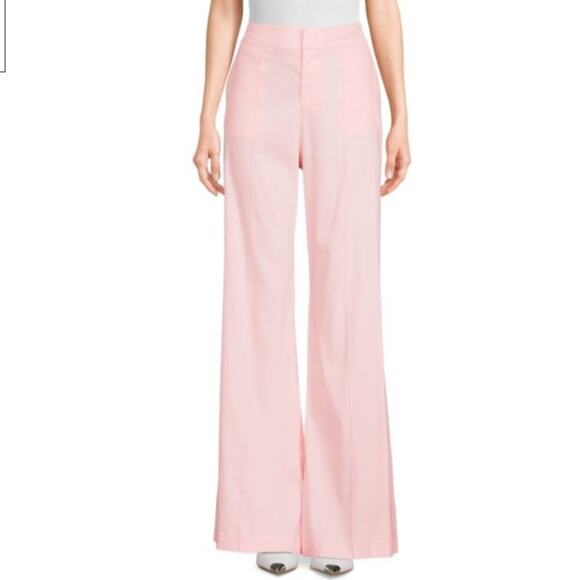 Alice and Olivia Dylan High Rise Pintuck Wide Leg Pants Petal - Picture 1 of 10